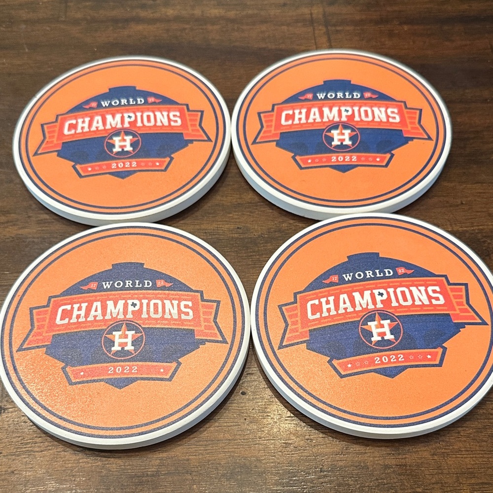 Astros World Champions Coasters Set